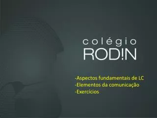 aspectos fundamentais de lc elementos da comunica o exerc cios