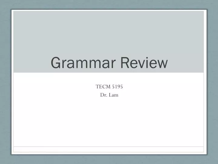 grammar review