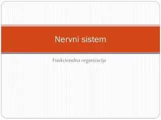 nervni sistem