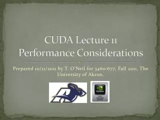 CUDA Lecture 11 Performance Considerations