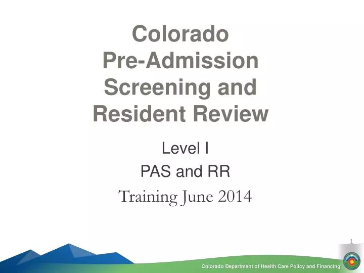 colorado pre admission screening and resident review