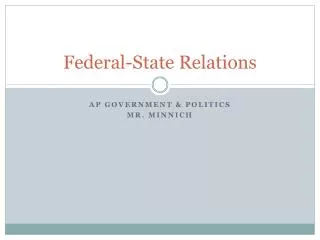 Federal-State Relations