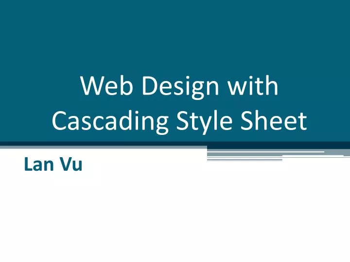 web design with cascading style sheet