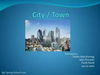 City / Town