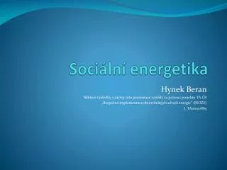 Sociální energetika