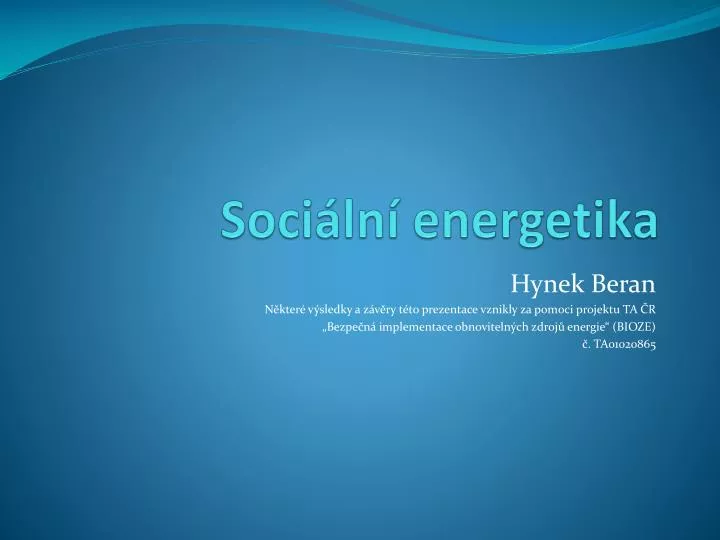 soci ln energetika