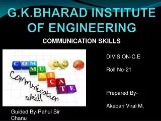 G.K.BHARAD INSTITUTE OF ENGINEERING