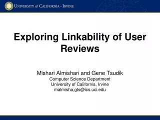 Exploring Linkability of User Reviews