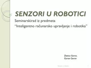 SENZORI U ROBOTICI