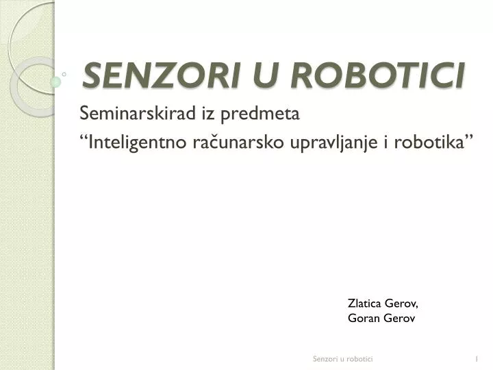 senzori u robotici