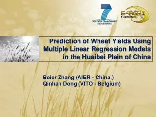 Prediction of Wheat Yields Using Multiple Linear Regression Models in the Huaibei Plain of China