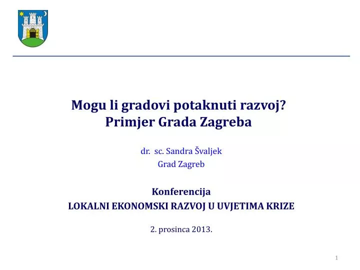 mogu li gradovi potaknuti razvoj p rimjer grada zagreba