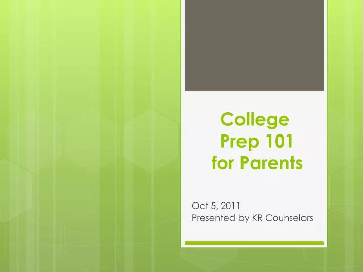college prep 101 for parents
