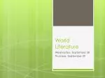 World Literature - slide 1