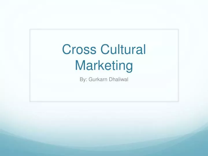 cross cultural marketing