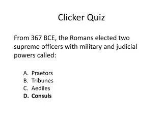 Clicker Quiz