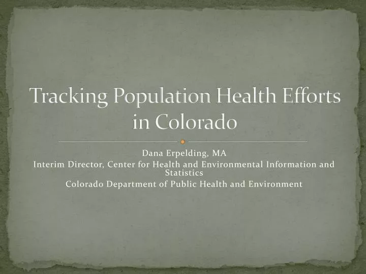 tracking population health efforts in colorado