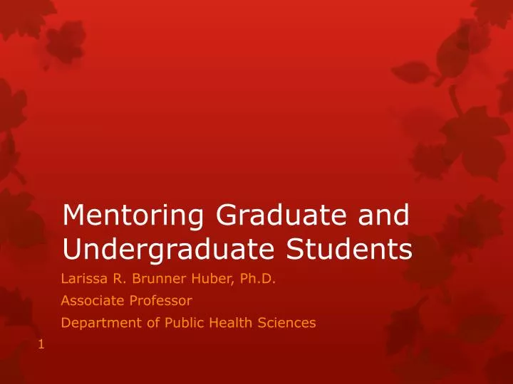 mentoring graduate and undergraduate students