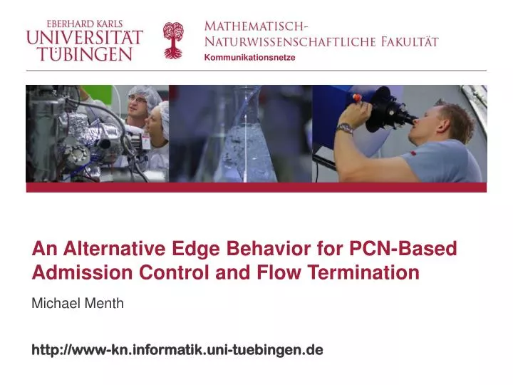 an alternative edge behavior for pcn based admission control and flow termination