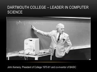Dartmouth College – Leader in computer science