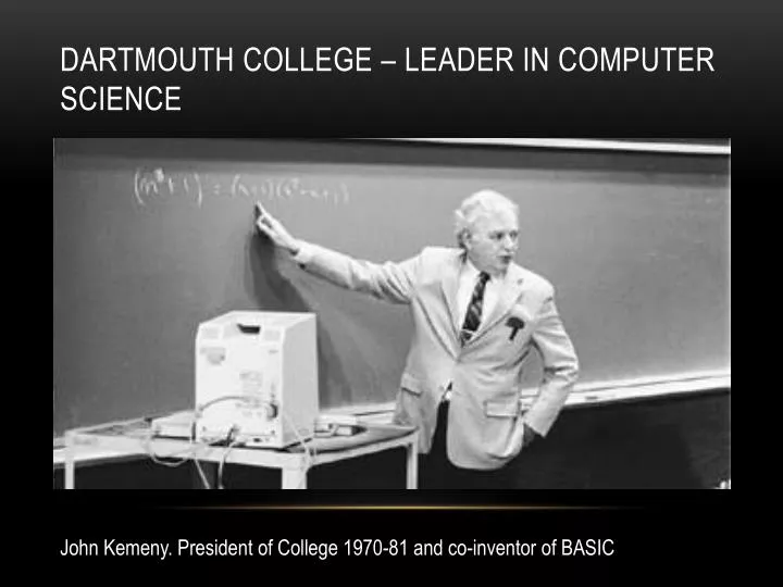 dartmouth college leader in computer science
