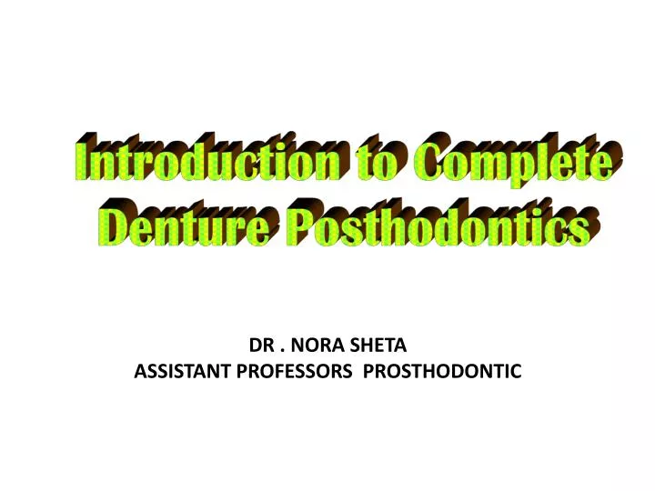 dr nora sheta assistant professors prosthodontic