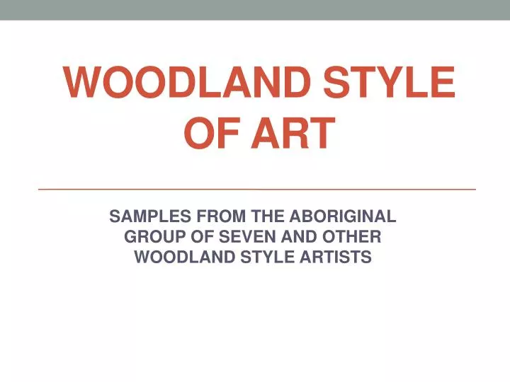 woodland style of art