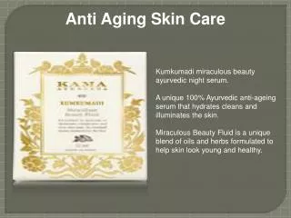 Anti Aging Skin Care By Kama Ayurveda