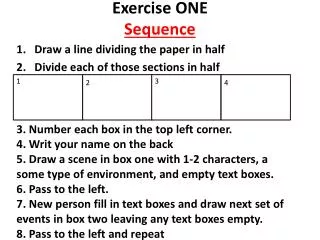 Exercise ONE Sequence