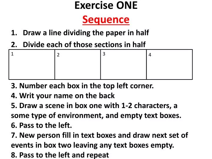 exercise one sequence