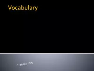 Vocabulary