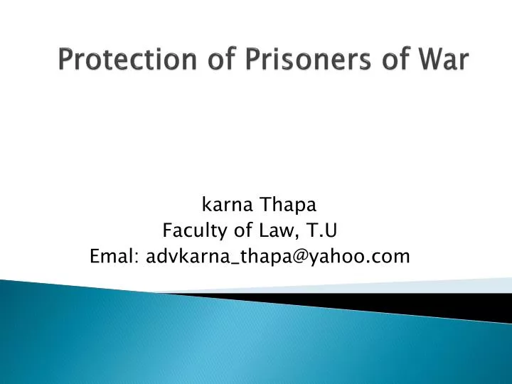 protection of prisoners of war