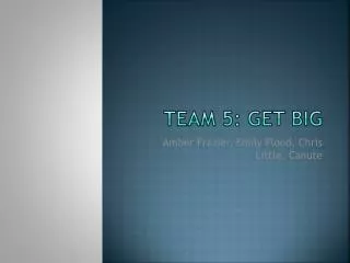 Team 5: Get big