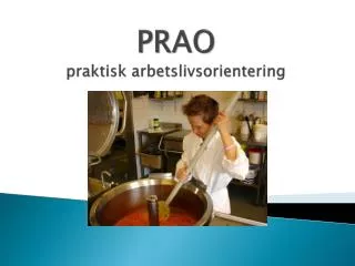 prao praktisk arbetslivsorientering