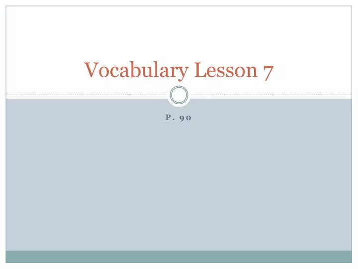 Lesson 10 Vocabulary Set B. - ppt download