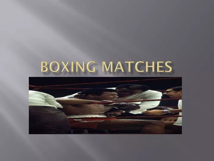 boxing matches