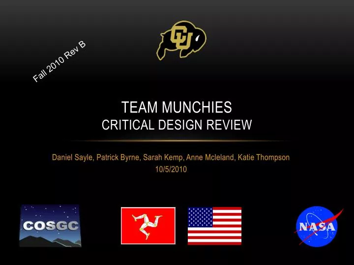 team munchies critical design review