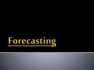 forecasting