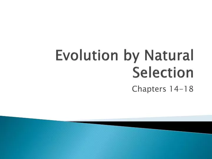 evolution by natural selection