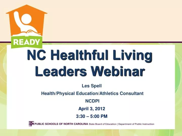 nc healthful living leaders webinar