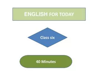 ENGLISH FOR TODAY