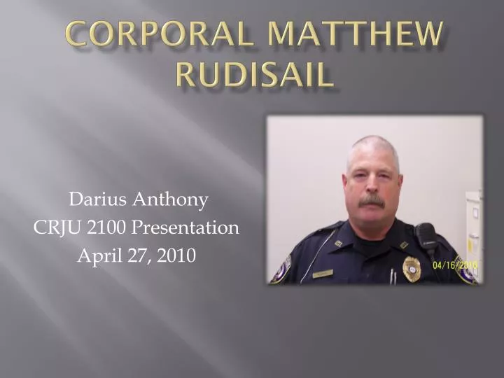 corporal matthew rudisail