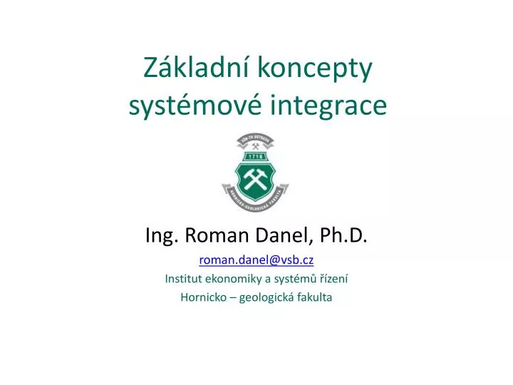 z kladn koncepty syst mov integrace