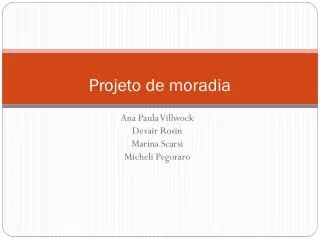 projeto de moradia