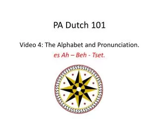 pa dutch 101