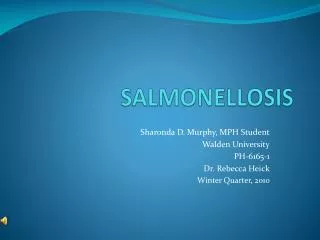 SALMONELLOSIS