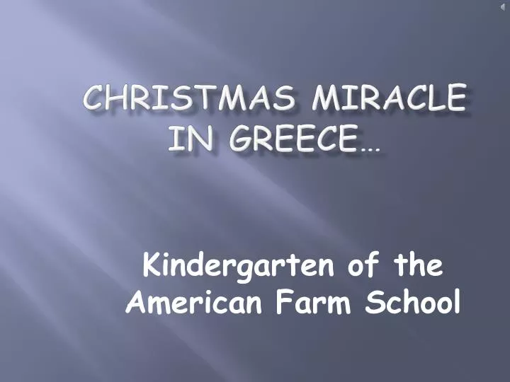 christmas miracle in greece
