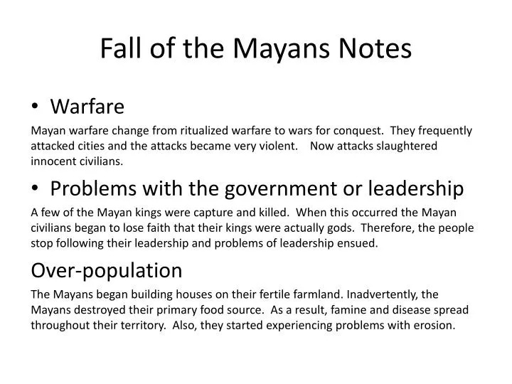 fall of the mayans notes