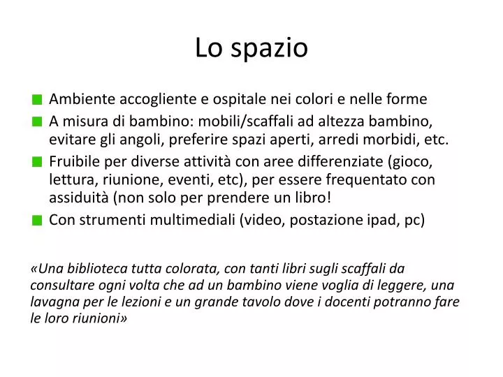 lo spazio