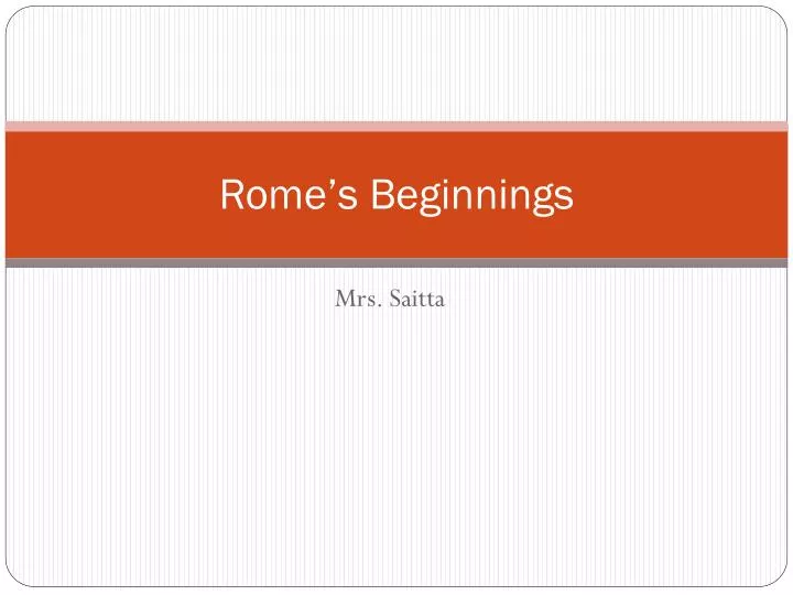 rome s beginnings